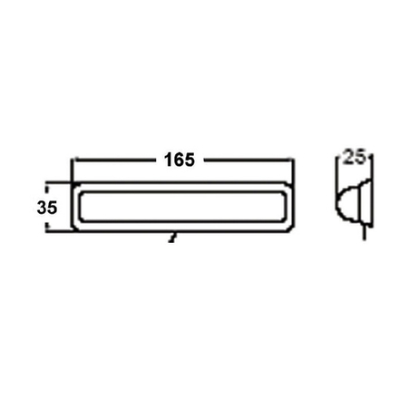 Светильник интерьерный накладной 165х35 мм, пластмасса