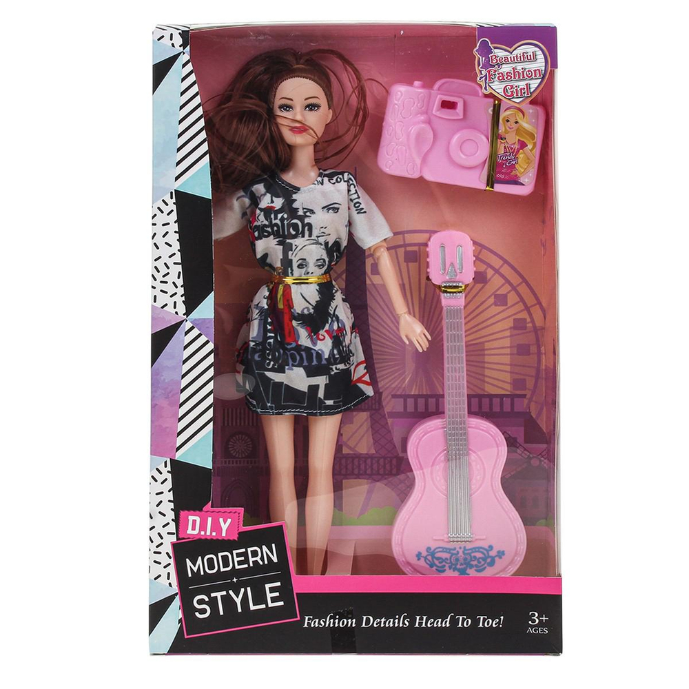 Кукла тип модель, с аксесс. в ассорт. коробка 01346