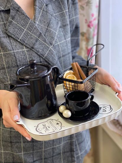 Кофейная пара Чёрный оникс: чашка 80 мл, блюдце d=5,2 см