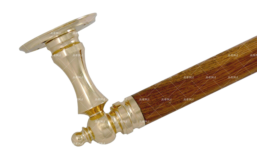 Ручка дверная скоба латунь парадная Сербская