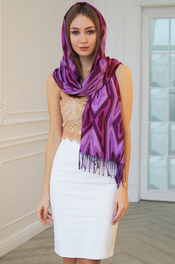 LIGVIANNI Палантин Kerchief Purple
