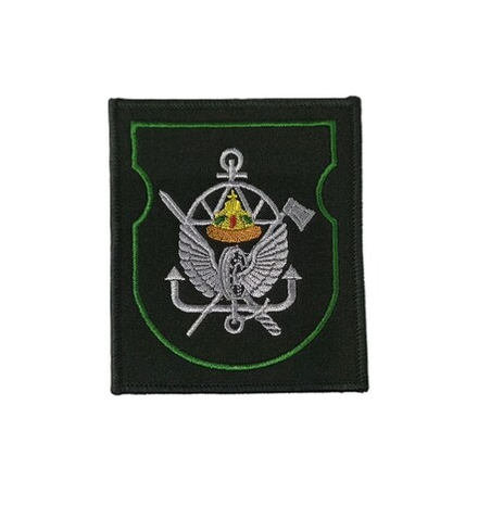 Шеврон вышитый батальона ЖДВ (меч,топор,шапка мономаха) на липучке