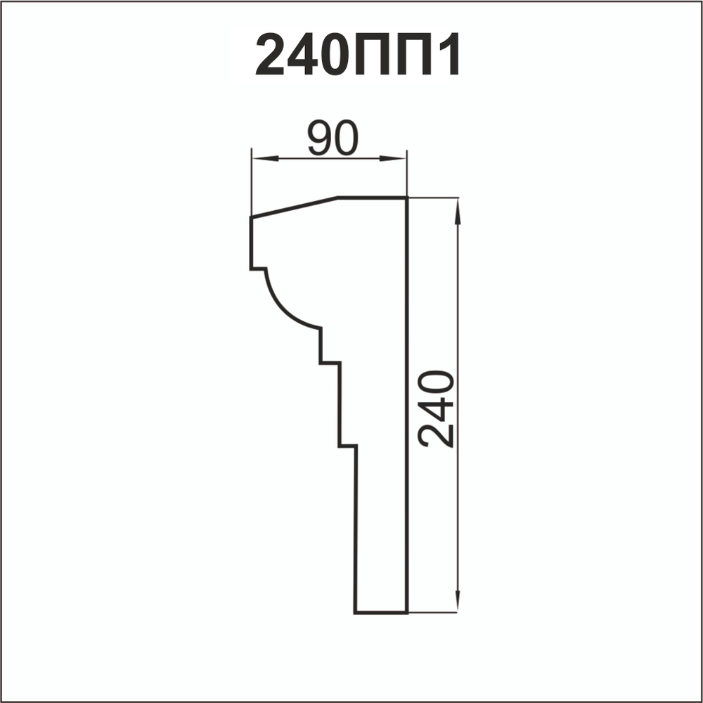 Подоконник 240ПП1 240Х90