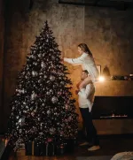 Черная литая елка "Торжественная"