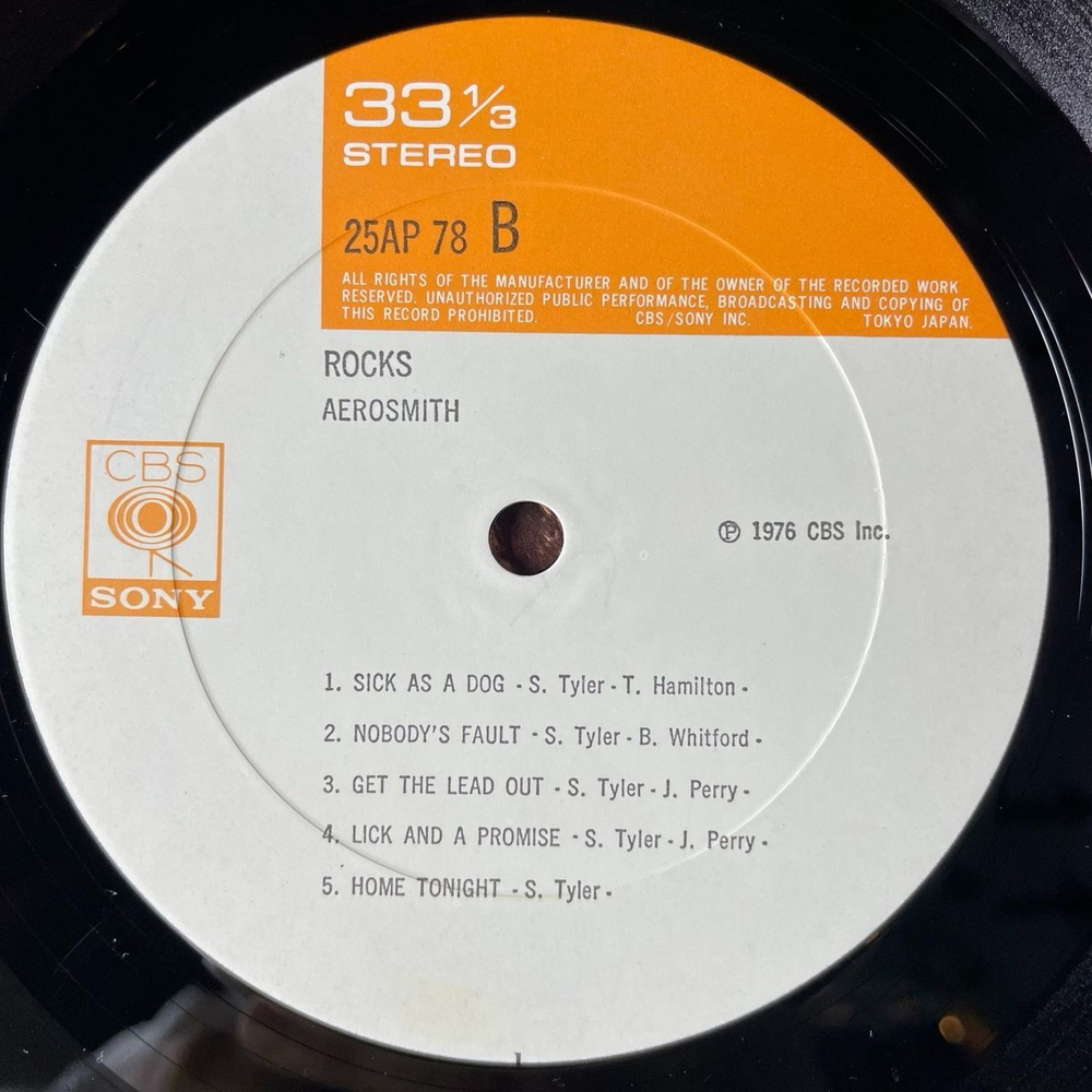 Винтажная виниловая пластинка LP Aerosmith Rocks (Japan 1976) (Obi) Lick And A Promise