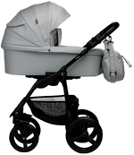 Детская коляска Indigo Impulse Eco 3 в 1 с автокреслом Avionaut Cosmo Grey Ie04 св.серая кожа/св.серый