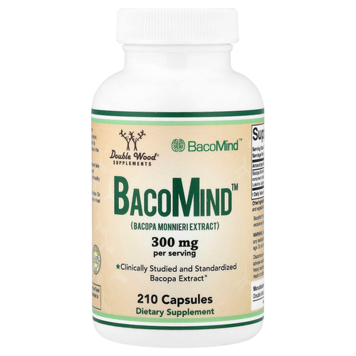 Double Wood Supplements, BacoMind™, 210 капсул (150 мг в 1 капсуле)