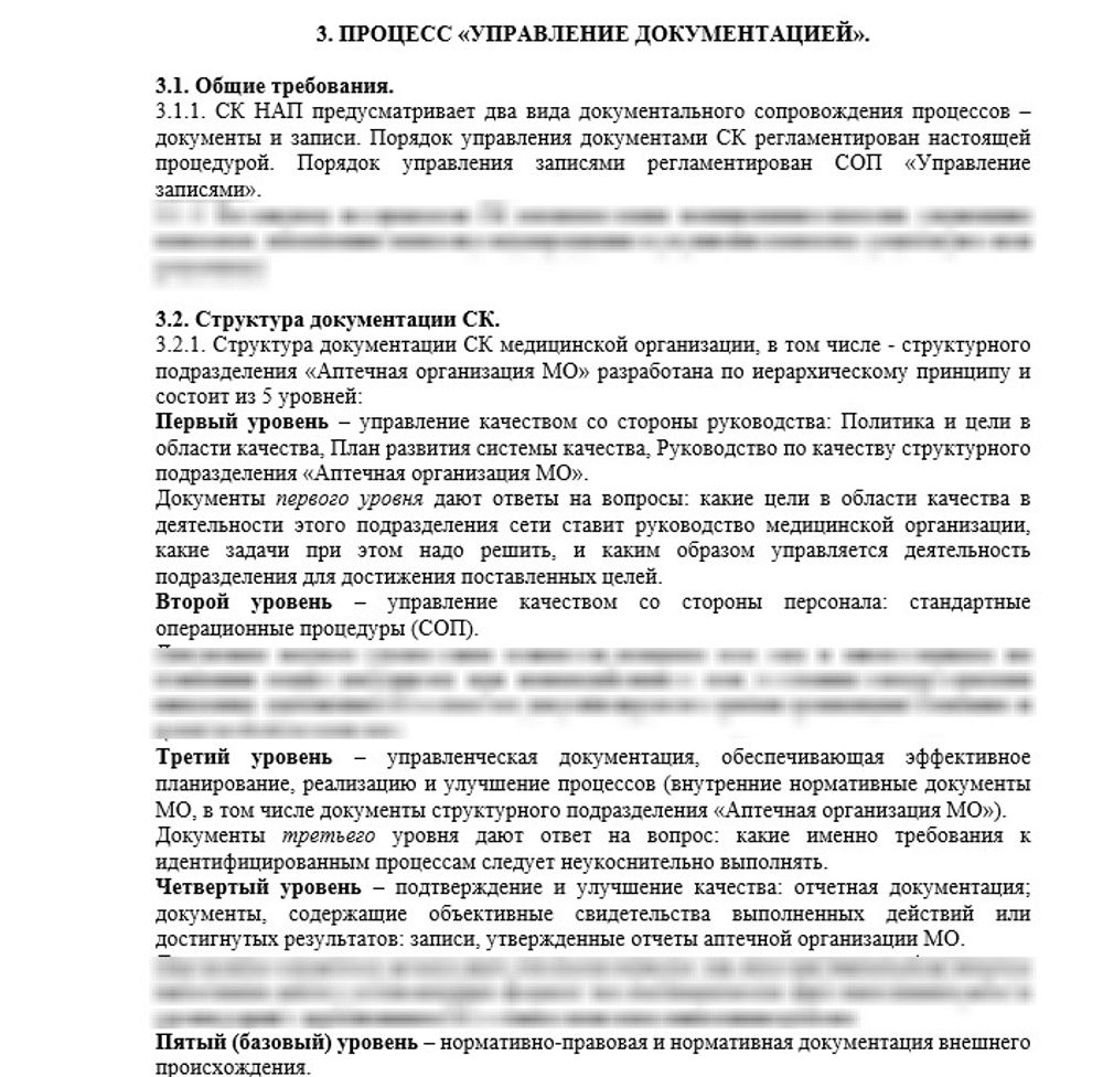 СОП «Управление документацией» для больничных аптек