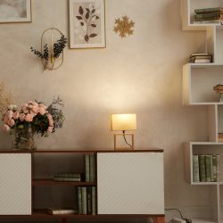 UML-B401 E27 LIGHT GREY-WOOD Светильник настольный декоративный под лампу Е27. 40W. Механический выключатель. Светло-серый. ТМ Uniel