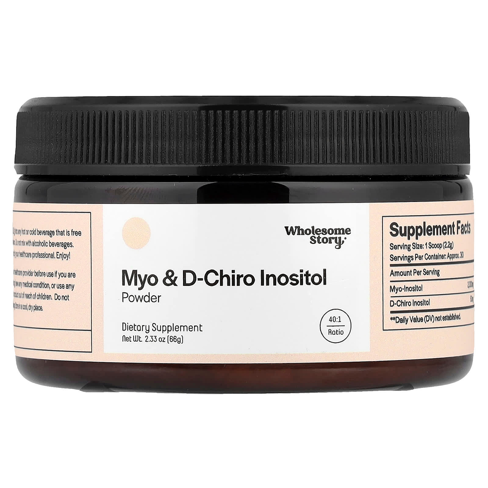 Wholesome Story, Myo & D-хиро инозитол, порошок, 40: 1, 61,5 г (2,17 унции)
