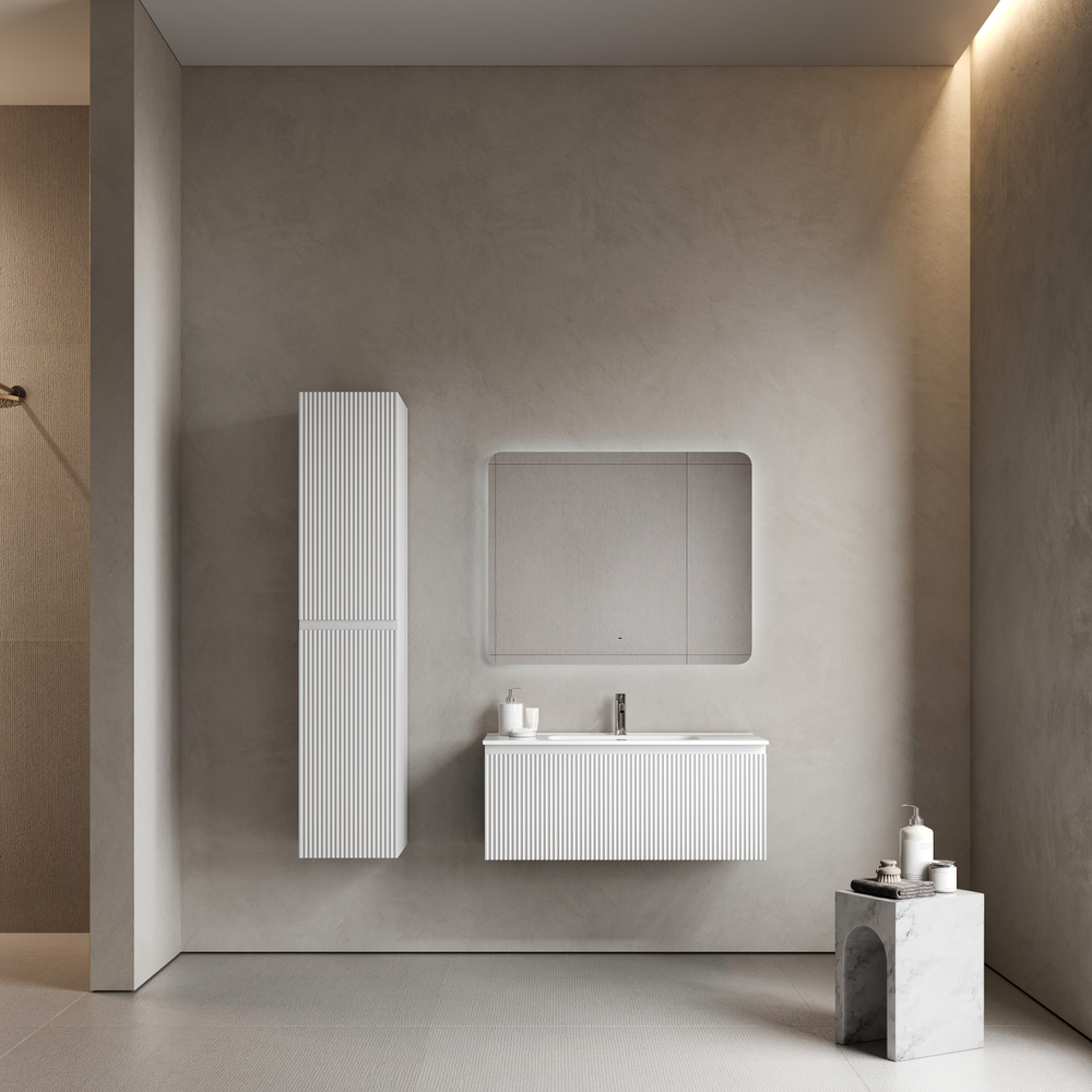 Тумба подвесная SANCOS Snob R 1.0 995х445х406, c одним ящиком оснащенным доводчиками, Bianco , арт.SNR1.0100W