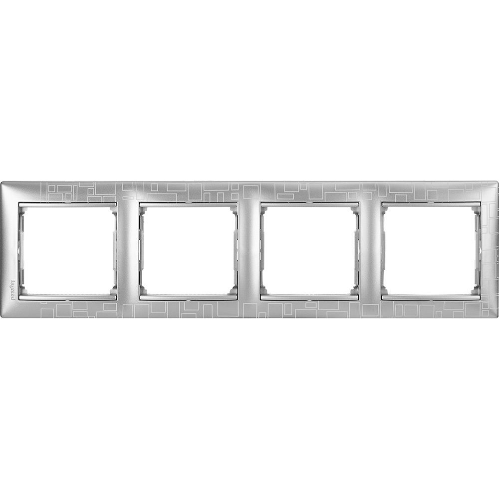 Рамка 4 поста алюминий модерн Valena Classic LEGRAND
