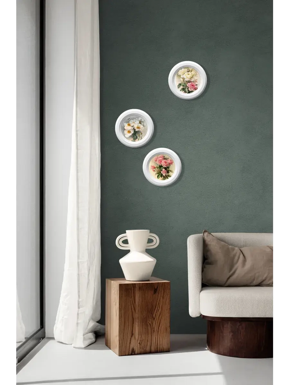 Картины на стену интерьерные на холсте 3 шт. 17.5 см