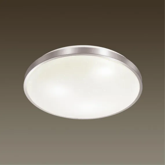 2088/EL PALE SN 078 Светильник пластик/белый/никель LED 72Вт 3000-6300K D540 IP43 пульт ДУ LOTA NICKEL