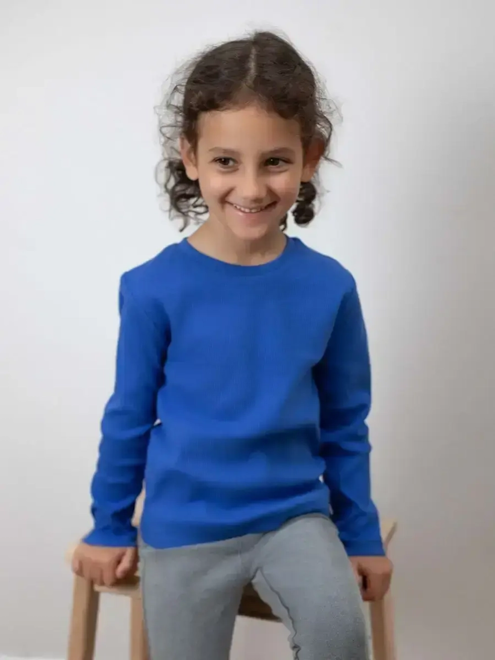 Лонгслив детский кофта в рубчик хлопок