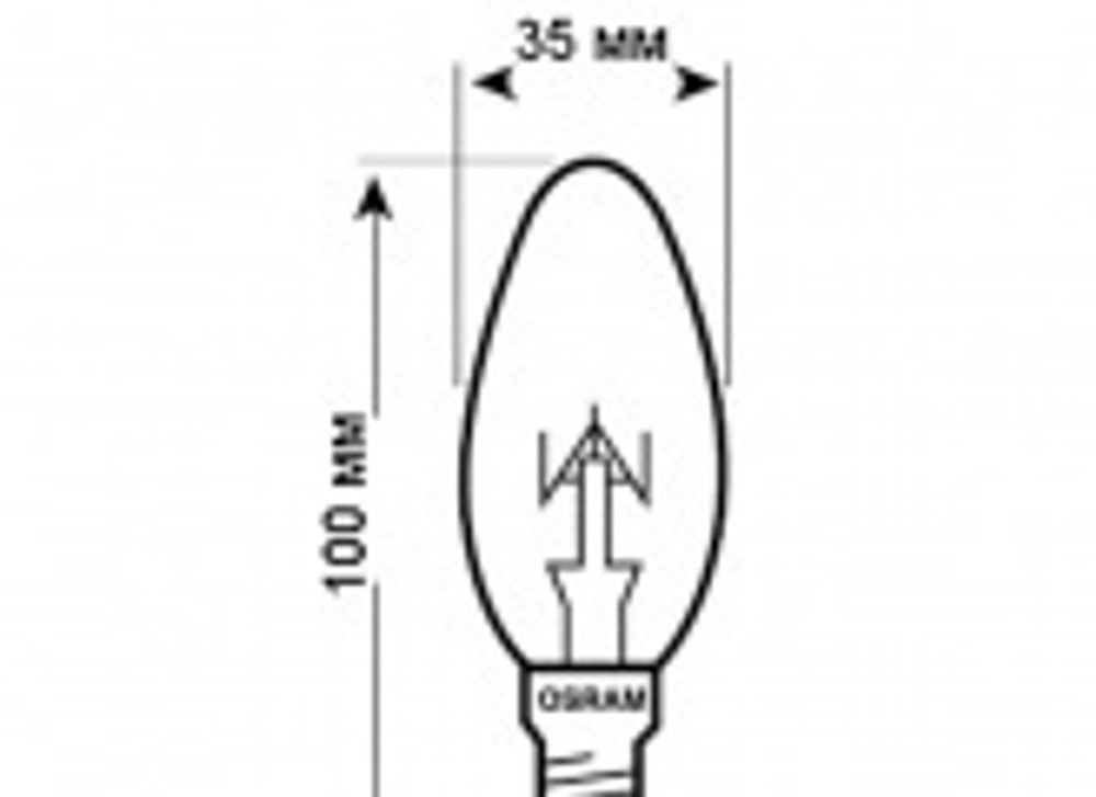 Лампа накаливания свеча CLASSIC B FR 60W E14 матовая Osram 4008321410719