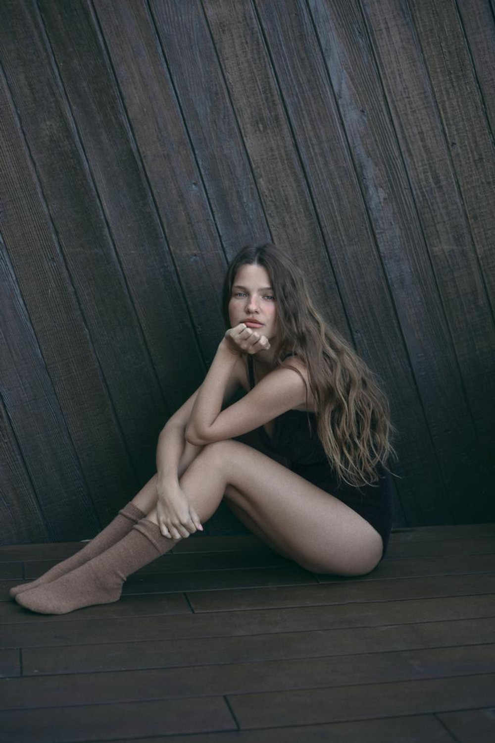 ZARA БОДИ ИЗ ПОЛИАМИДА, ЧЕРНЫЙ