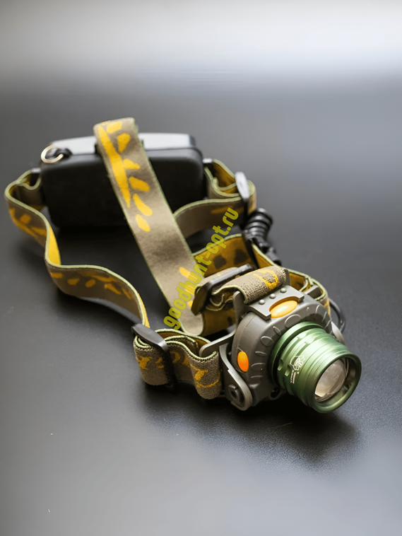 Тактический налобный фонарь зеленый