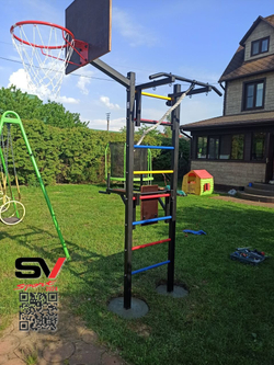 Монтаж уличной шведской стенки Sv Sport (2 вертикальных столба)