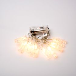 ULD-S0200-010-STB-2AA WARM WHITE IP20 CLIPS Гирлянда светодиодная на батарейках 2AA не в-к. Прищепки. 2м. 10 светодиодов. Теплый белый свет. Провод прозрачный. TM Uniel.