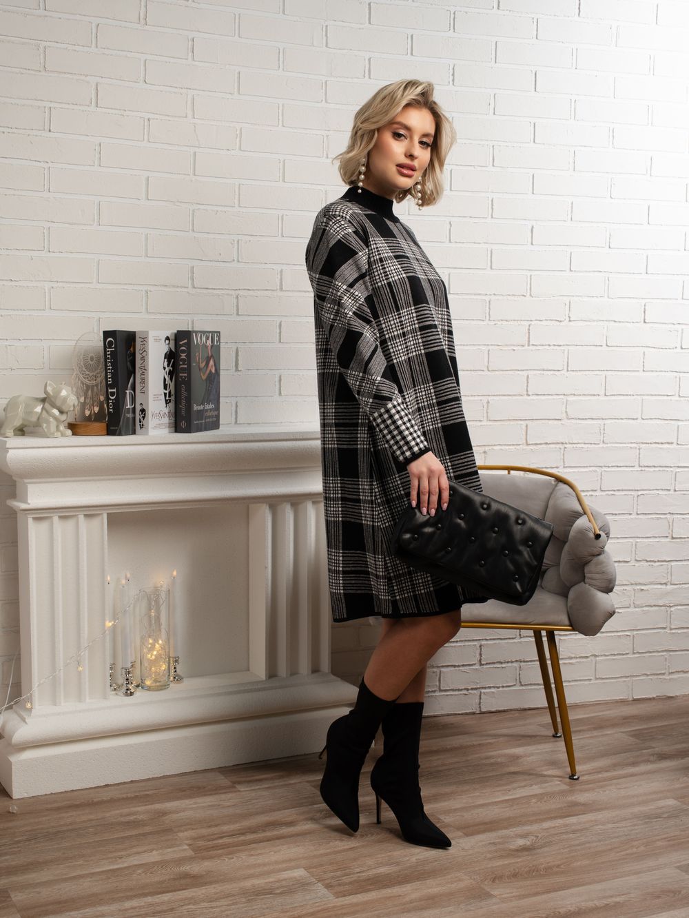 Платье Добринка (черно-белое) П15106-18М LT Collection