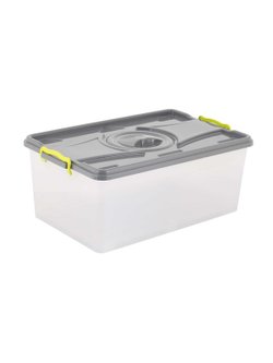 Контейнер 40 л прямоугольный с ручками и колесиками (3115)