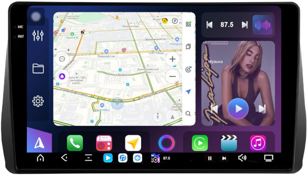 Магнитола для Toyota Wish 2 2009-2017 - FarCar XXL10-9538 монитор 10.36" 2K QLED на Android 14, TS20, 8+256Гб, CarPlay, 4G SIM-слот