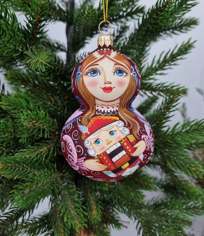 Матрёшка стеклянная Мария