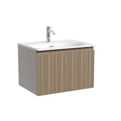 Тумба подвесная SANCOS Code 590х453х400, c одним  ящиком оснащенным доводчиками, цвет серо- бежевый , арт. CD60GB