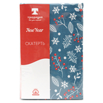 Скатерть 145*180см Шишки синий «NewYear»