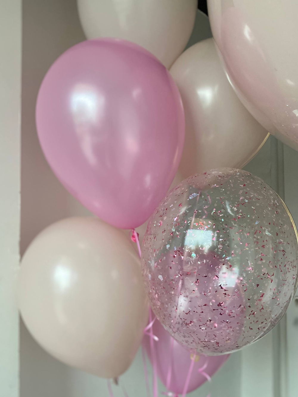 Воздушные шары розовые для девушки большой двойной шар №3381