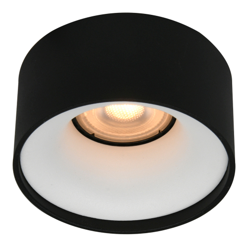 Светильник встраиваемый с лампой, черный, белый, Встраиваемые светильники, GU10, 50