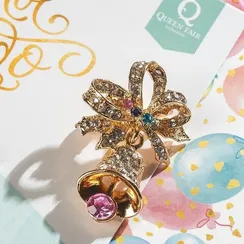 Брошь "Колокольчик", цветная в золоте