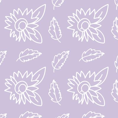 Бесшовный принт c осенней ботаникой