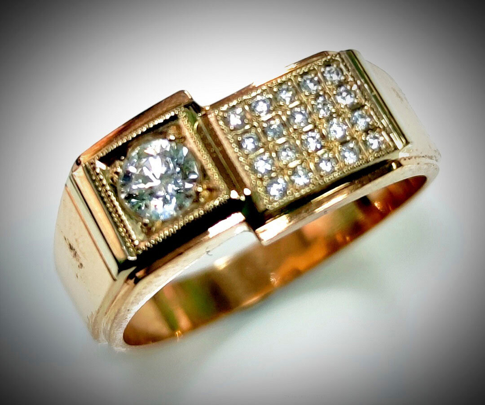 Печатка Эстерелла золото585, бриллианты