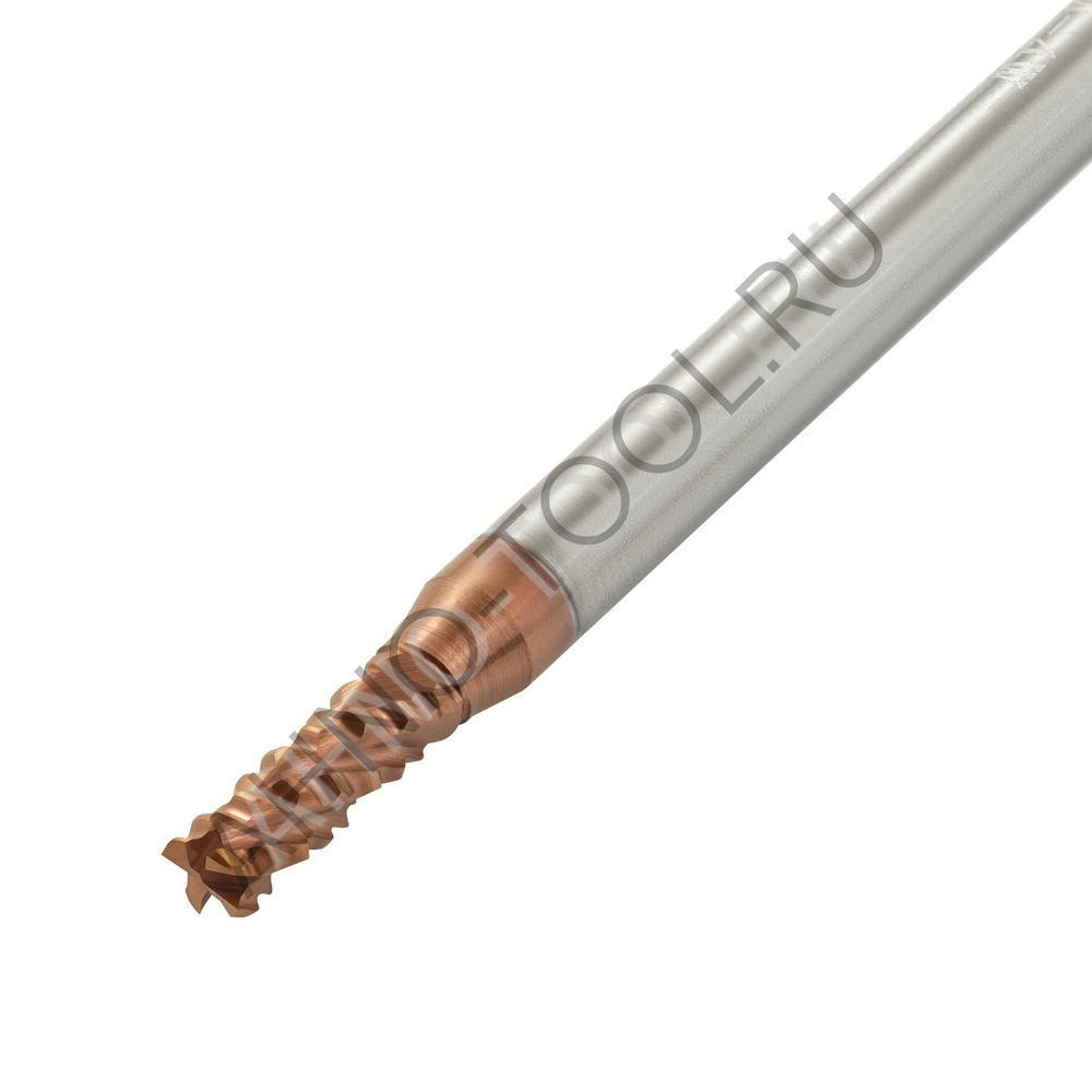 Фреза твердосплавная обдирочная  3мм (L=50, l=8, хв=3) Z4 30° по стали, нерж., чугуну BRGM-4W-D3.0 A