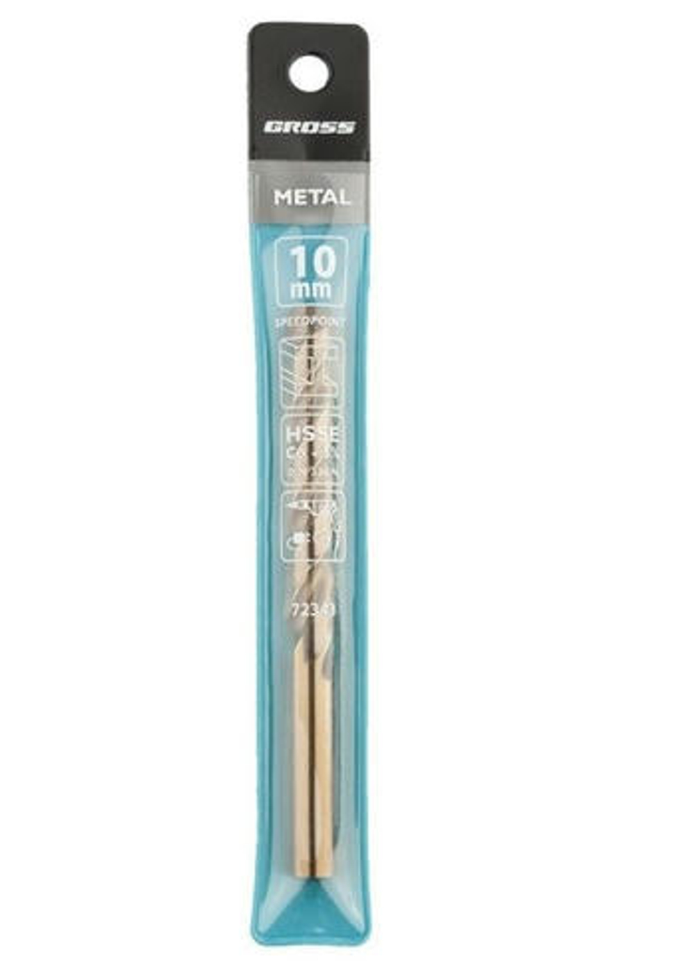 Сверло спиральное по металлу, 10 мм, HSS-Co Gross 72343