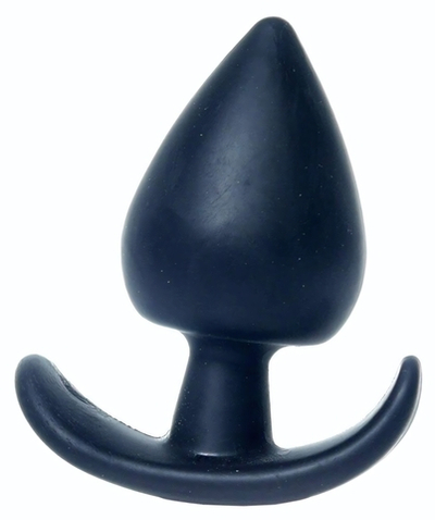 Черная анальная втулка Bubble - 8,5 см. (Цвет: черный)