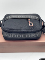Текстильная черная сумка через плечо Burberry