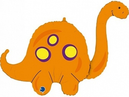 Г Фигура Динозавр Бронтозавр Оранжевый 44''/112 см.