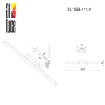 SL1598.411.01 Светильник настенный ST-Luce Черный/Белый LED 1*18W 4000K