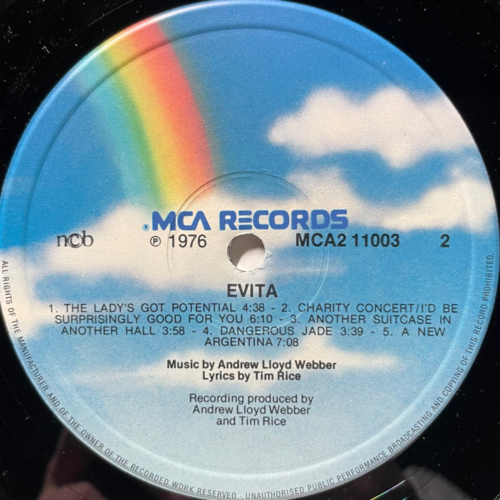 Andrew Lloyd Webber, Tim Rice ‎– Evita 2LP (Скандинавия 1978г.)