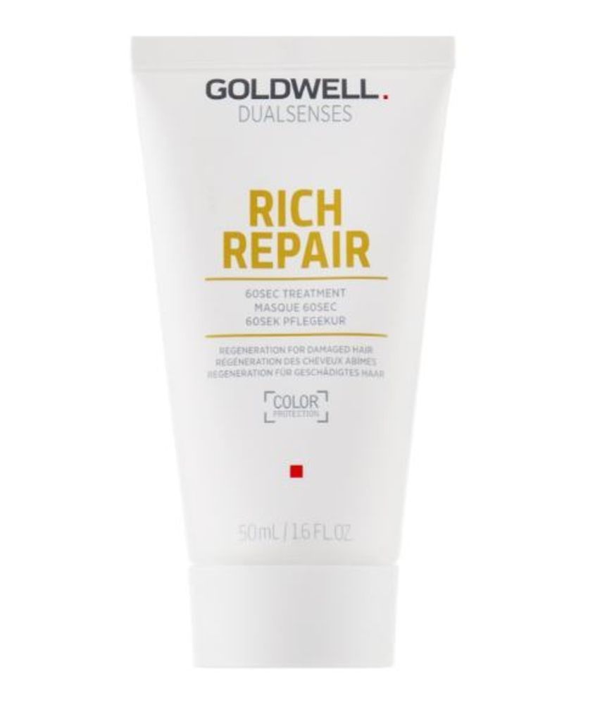 Goldwell Dualsenses Rich Repair 60 Sec Treatment - Восстанавливающий уход за 60 секунд для сухих и поврежденных волос 50 мл