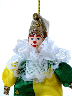 Кукла фарфоровая на елку Гномик