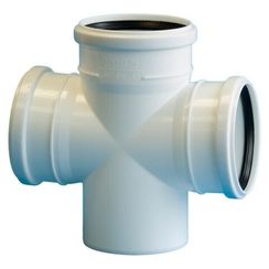 Крестовина Политэк Пайп одноплоскостная для бесш. кан-и ПП 110х110х110/87,5, (20)