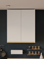 Навесной кухонный шкаф Виола для посуды, высокий с двумя дверями