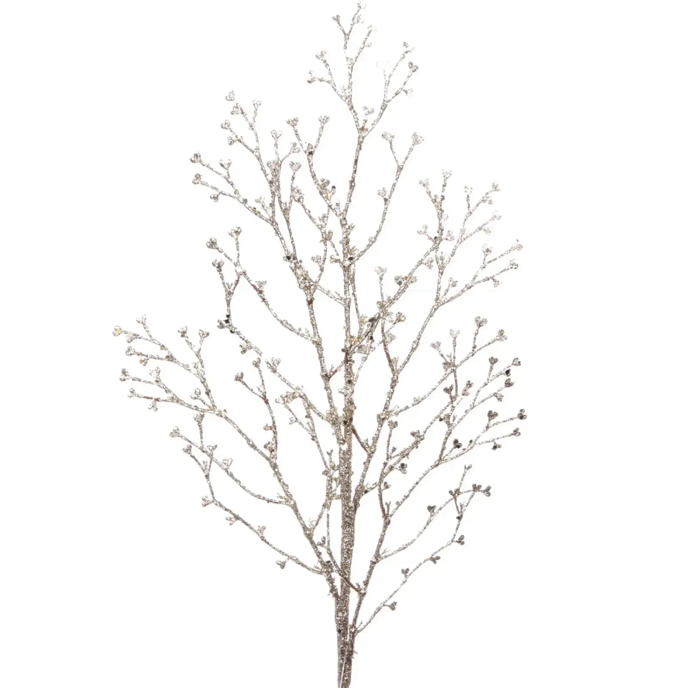 Ветка декоративная «Зимнее древо» 65 см, Шампань
