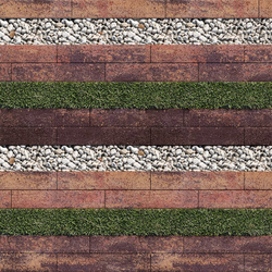 Тротуарная плитка ГАЗОННАЯ РЕШЕТКА - Листопад гранит Арабская ночь