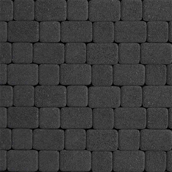 Тротуарная плитка КЛАССИКО - Гранит Черный, комплект из 2 видов плит