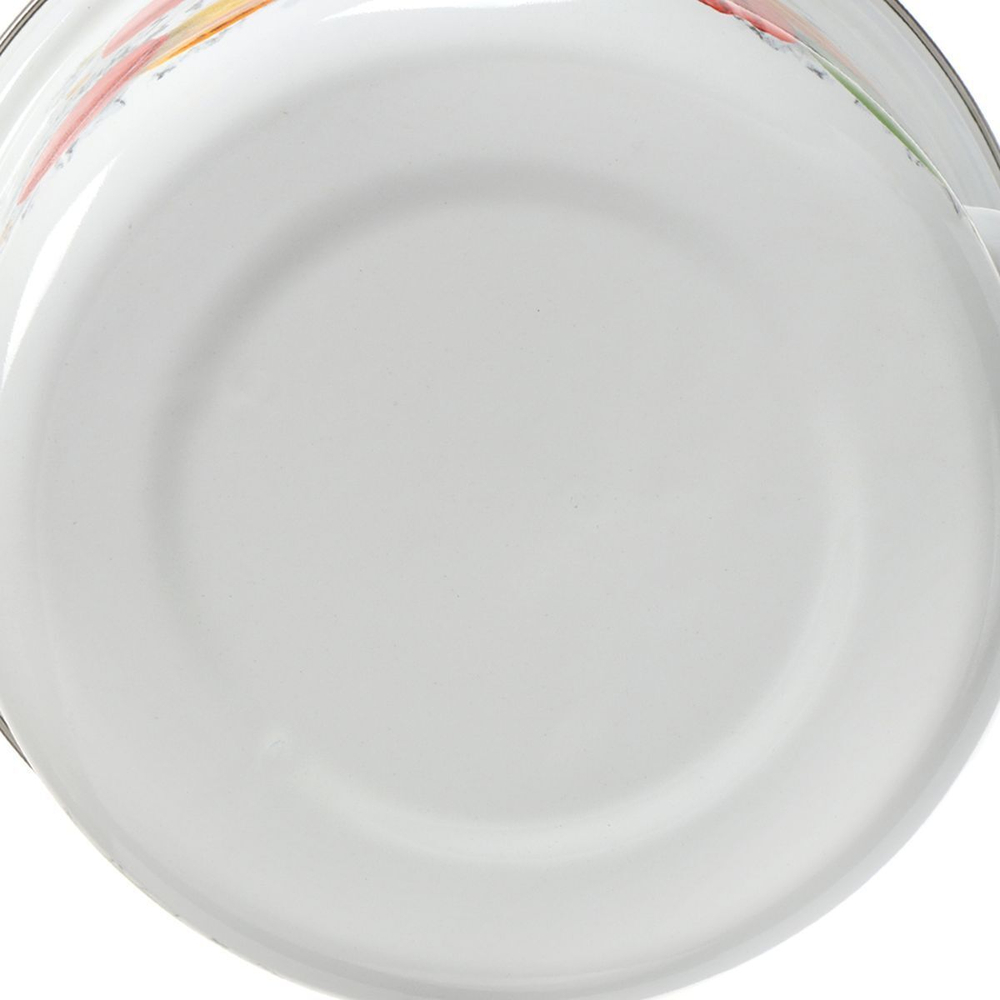 Кастрюля сталь, эмал, 2.3 л, с крыш, крышка стекло, кругл, Керчь, Цветное печенье, 51904-382/4.02-У4